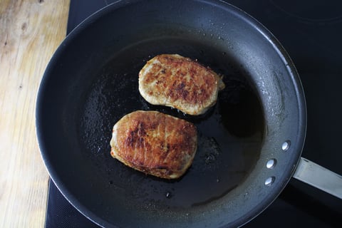 Spiced Pork Chops over Pad Thai - Step #2 Cook the pork
