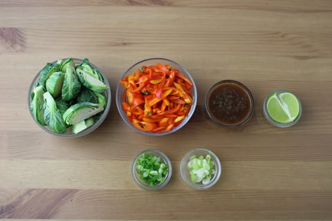 Spiced Pork Chops over Pad Thai - Step #4 Mise en place