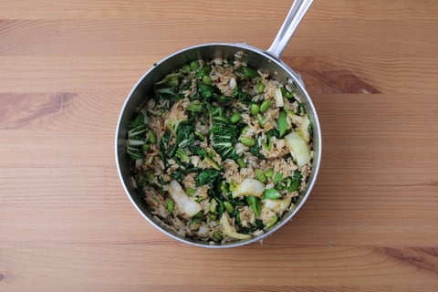 Sheet Pan Fried Rice - Step #3 Make the rice mixture
