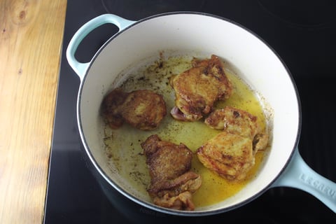 Moroccan Tagine-Style Chicken Thighs - Step #2 Start the chicken