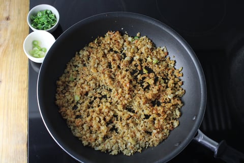 Ground Beef Teriyaki Stir-Fry - Step #1 Sauté the cauliflower rice