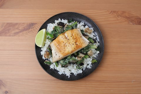 Seared Black Cod over Thai-Style Green Curry - Step #6 Plate your dish