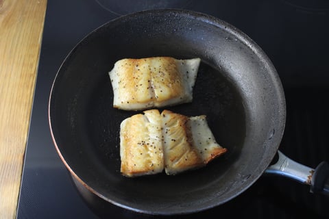 Seared Black Cod over Thai-Style Green Curry - Step #5 Cook the cod