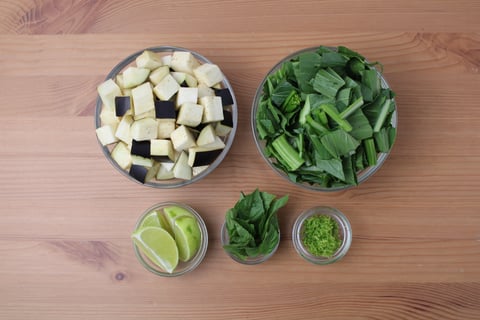 Seared Black Cod over Thai-Style Green Curry - Step #2 Mise en place