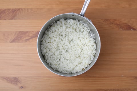 Seared Black Cod over Thai-Style Green Curry - Step #1 Cook the rice