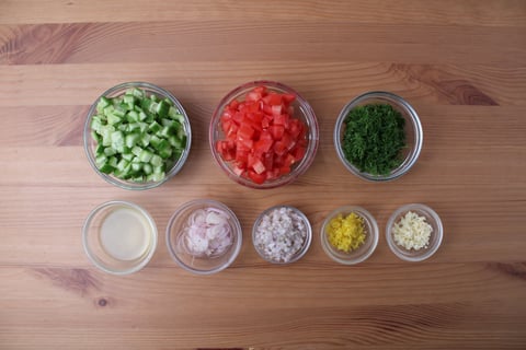 Butternut Squash Souvlaki - Step #2 Mise en place