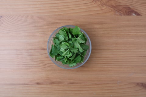 Curried Pork Tenderloin - Step #5 Prepare the cilantro
