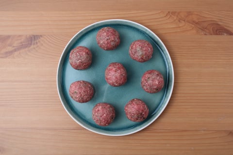 Carb-Wise: Italian-Style Beef Meatballs - Step #2 Prepare the meatballs