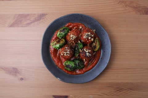 Carb-Wise: Italian-Style Beef Meatballs - Step #5 Plate your dish