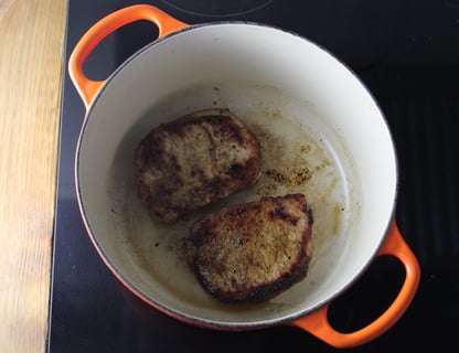 Seared Pork Chops - Step #2 Cuire le porc
