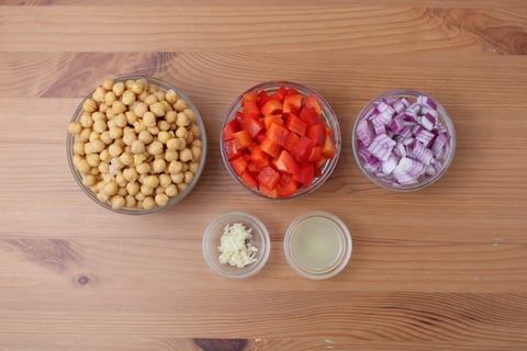 Goodfood x PlantYou: Peanut Butter Chickpea Curry - Step #2 Mise en place