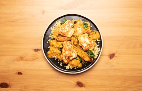 Masala-Roasted Carrots & Seared Halloumi - Step #6 Plate your dish
