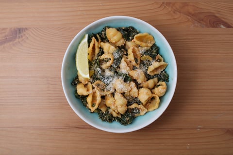 Unstuffed Fresh Pasta Shells - Step #5 Dresser les plats