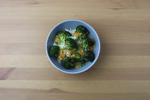 Rich & Creamy Coconut Curry with Roasted Broccoli - Step #4 Finish & serve