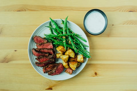 Pan-Seared Steaks with Quickie Béarnaise - Step #6 Dresser les plats
