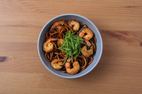 Nick’s Pick | Speedy Shrimp & Sesame Noodles - Step #6 Dress the string peas & serve