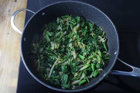 Sesame-Spiced Ground Beef & Fresh Udon Noodles - Step #2 Cuire les légumes