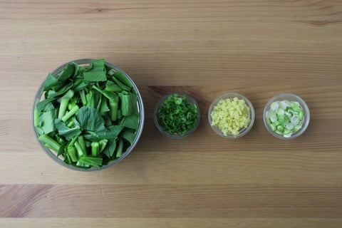 Sesame-Spiced Ground Beef & Fresh Udon Noodles - Step #1 Mise en place