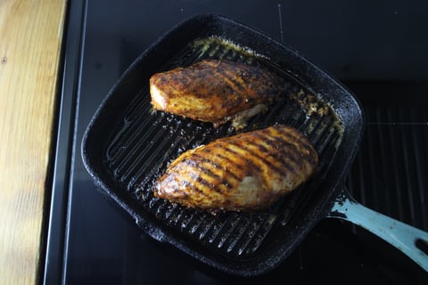 Spicy Buffalo BBQ Chicken Salad - Step #1 Grill the chicken