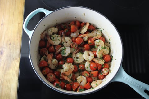 Goodfood x Laurent Dagenais: Lemon-Garlic Shrimp Scampi - Step #4 Make the sauce