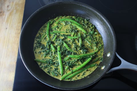 Cod over Yellow Coconut Curry - Step #4 Finir le cari