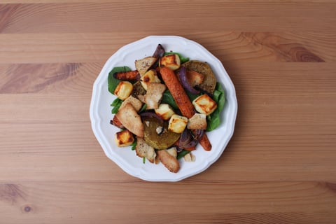 Tray-Baked Halloumi & Beet Salad - Step #5 Make the salad & serve