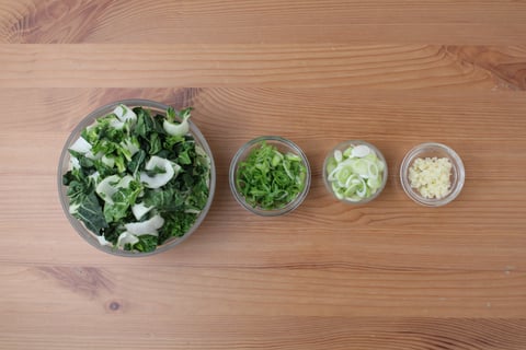 Spicy Bacon & Gochujang Udon Noodles - Step #3 Mise en place