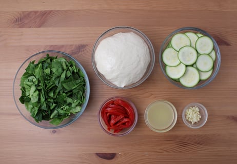 ‘Spinach Dip’ Pizza - Step #1 Mise en place