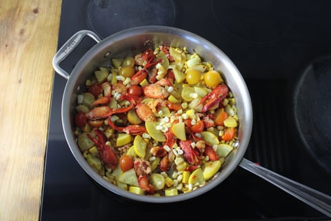 L’Artisan: Brown Butter Lobster - Step #4 Cuire les légumes et commencer le homard