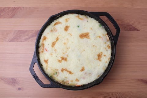 Crustless Chicken ‘Pot Pie’ - Step #5 Prepare & broil the ‘pot pie’
