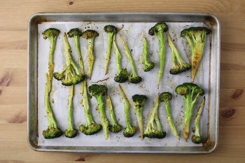 Apricot Glazed Chicken - Step #1 Roast the broccoli