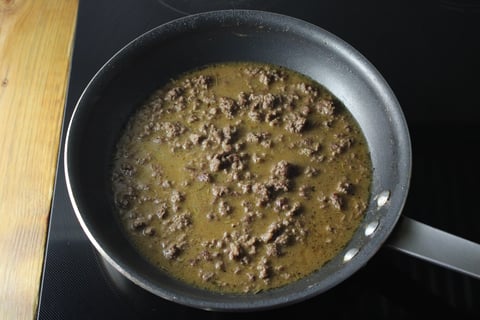 Beefed Up Poutine - Step #3 Finish the beef & make the gravy
