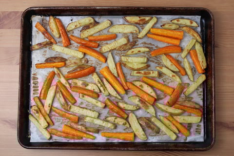 Beefed Up Poutine - Step #1 Roast the fries