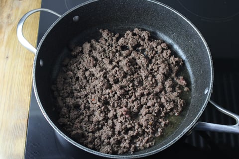 Nick’s Pick | Beef, Bocconcini & Sun-Dried Tomato Cavatappi - Step #1 Cook the beef
