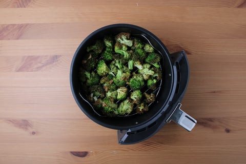 BBQ-Spiced Pork Chops - Step #2 Fry the broccoli