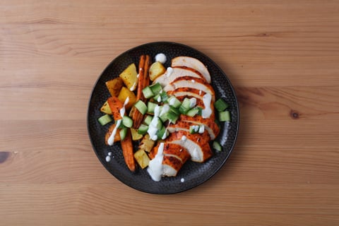 Dinner + Lunch Combo: Tandoori Chicken Traybake - Step #5 Dinner: Plate your dish