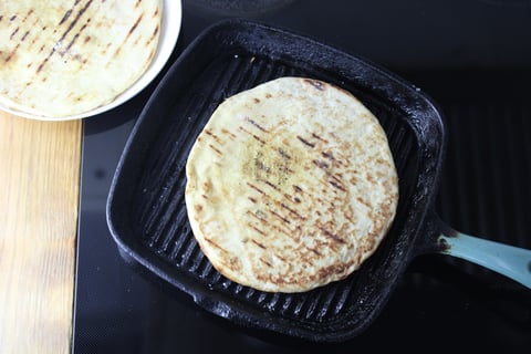 Grilled Chicken Gyro - Step #4 Grill the naan
