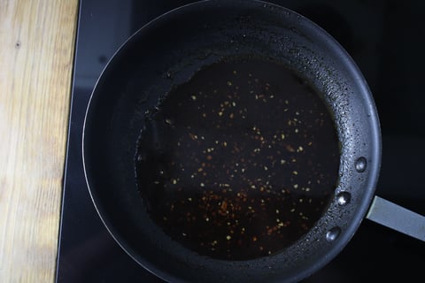 Sticky Hoisin-Soy Pork Chops over Chow Mein Noodles - Step #4 Make the sauce