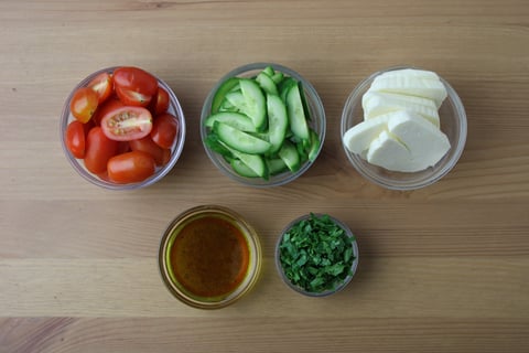 Seared Halloumi & Quinoa Salad - Step #2 Mise en place