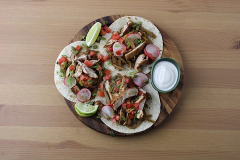 Chicken Tacos with Sautéed Chayote - Step #6 Plate your dish
