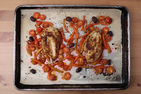 Greek Salad Chicken Traybake - Step #3 Finish the traybake