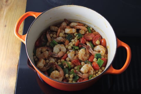 Spicy Shrimp & Chickpea Jambalaya - Step #3 Finish the jambalaya