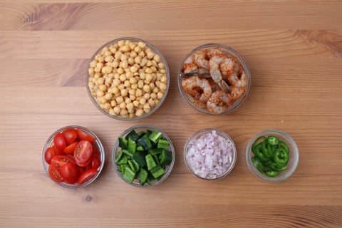Spicy Shrimp & Chickpea Jambalaya - Step #1 Mise en place