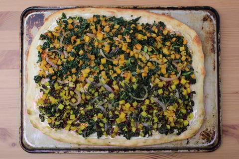 Butternut Squash & Kale Pizza - Step #5 Finir la pizza