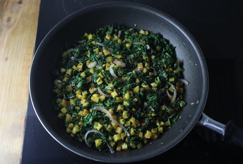 Butternut Squash & Kale Pizza - Step #2 Cuire les légumes
