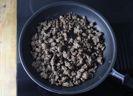 Greek-Style Ground Pork Bulgur Bowls - Step #2 Cook the pork