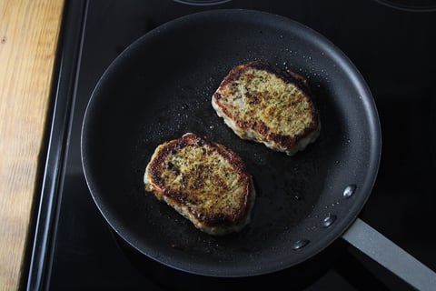 Pork Chops Piccata - Step #2 Cook the pork
