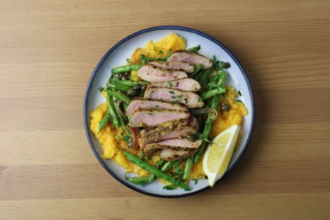 Pork Chops Piccata - Step #4 Plate your dish