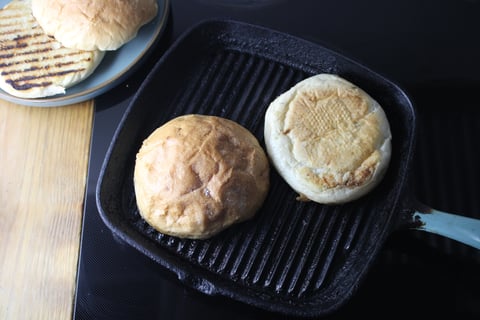 Nick’s Pick | BBQ Chicken Thigh Burgers - Step #5 Grill the buns