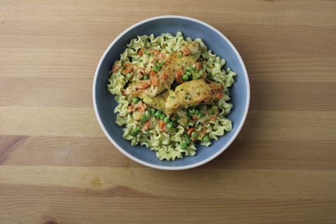 Creamy Chicken Fricassée with Sweet Carrots & Peas - Step #6 Finish the fricassée & serve